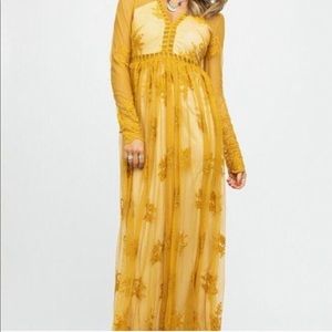 Willow Maxi Mustard Dress